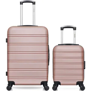 Hero - lot de 2 - valise weekend et valise cabine xxs renoso - rose dore pas cher