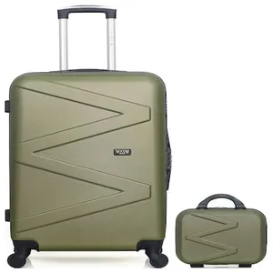 wave paris - lot de 2 - valise weekend et vanity amazone - kaki pas cher