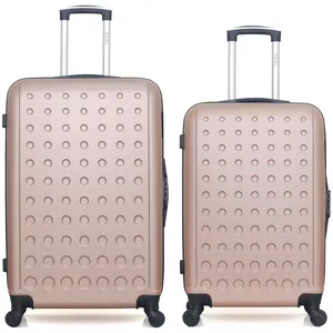 Hero - lot de 2 - valise grand format et valise weekend taurus - rose dore pas cher