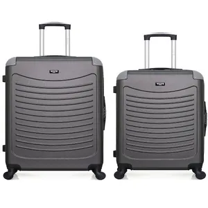 Wave Paris - lot de 2 valises grand format et week-end congo - gris fonce pas cher