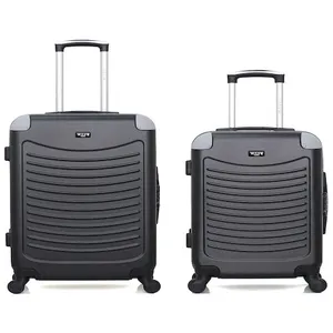 Wave Paris Lot de 2 valises Week-end et Cabine congo - noir pas cher