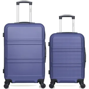 hero - lot de 2 - valise weekend et valise cabine utah - marine pas cher