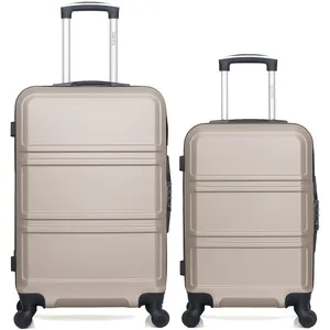 - lot de 2 - valise weekend et valise cabine utah - beige