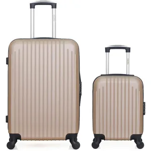 hero - lot de 2 - valise weekend et valise cabine xxs carpates - beige pas cher