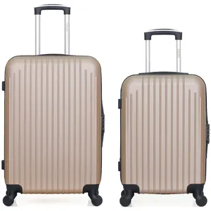 hero - lot de 2 - valise weekend et valise cabine carpates - beige