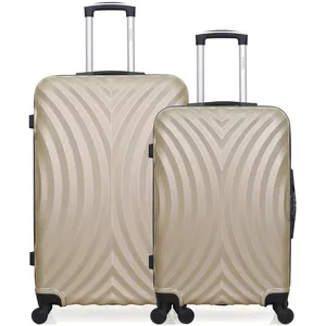 hero - lot de 2 - valise grand format et valise weekend lagos - beige pas cher