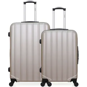 Non communiqué hero - lot de 2 valises grand format et weekend abs himalaya - beige pas cher