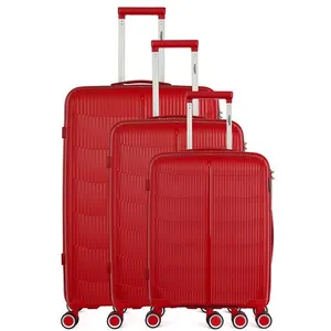 Comparateur de prix : OBAGO - Set De 3 Valises ANDROMEDE 75 cm 4 Roues - rouge fonce
