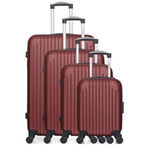 Comparateur de prix : Set de 4 valises - HERO - CARPATES-M - 4 roues - Bordeaux