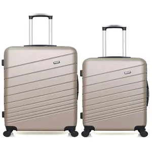 Wave Paris lot de 2 - valises grand format et weekend tigre - beige pas cher