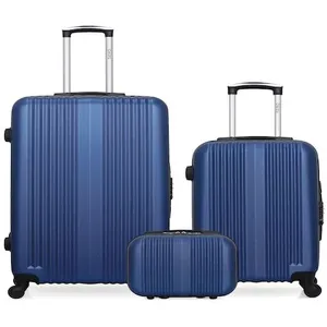HERO - LOT DE 3 - Valises grand format, cabine et vanity LIPARI bleu m... pas cher
