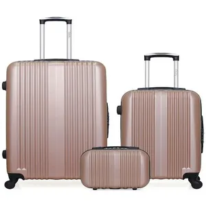 HERO - LOT DE 3 - Valises grand format, cabine et vanity LIPARI corail... pas cher