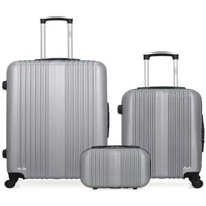 HERO - LOT DE 3 - Valises grand format, cabine et vanity LIPARI gris T... pas cher