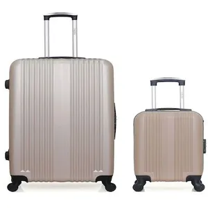 Hero - Lot de 2 Valises grand format et cabine XXS L ipari beiges OS pas cher