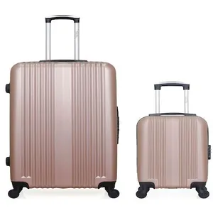 LOT DE 2 - Valises grand format et cabine XXS LIPARI - rose - HERO pas cher