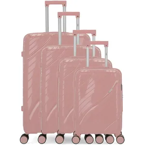 Obago - 4 Valises Rigides Lyra-M Vieux Rose OS pas cher