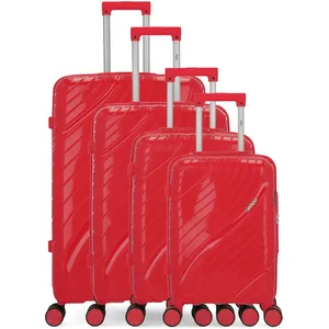 Obago - 4 Valises Rigides Lyra-M Rouges OS pas cher