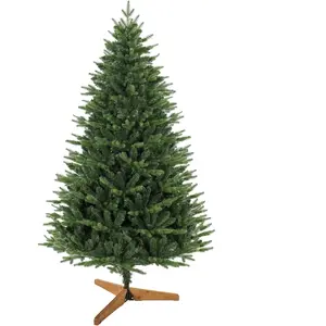 HOMCOM Sapin de noël artificiel 180 cm 889 pointes support en bois vert