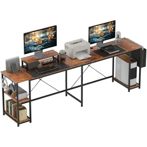 HOMCOM Bureau d'angle réversible, 168-240 cm, bureau d'ordinateur avec... pas cher