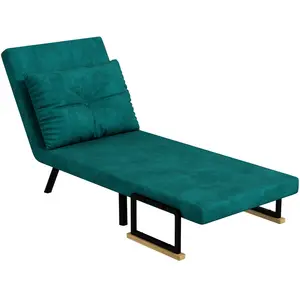HOMCOM Fauteuil convertible 1 place fauteuil-lit chauffeuse 3 en 1 dos... pas cher