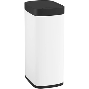 HOMCOM Poubelle de cuisine automatique 50L, poubelle à capteur de mouvement, fonctionne sur piles, 26,5x35,5x68cm, crème pas cher