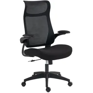 HOMCOM Chaise bureau, fauteuil de bureau, accoudoirs relevables 3D, ha... pas cher