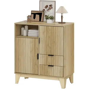 HOMCOM Buffet salon, meuble de rangement, 2 portes, 2 tiroirs, étagère... pas cher