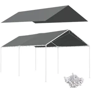 Outsunny Toile de rechange carport auvent voiture dim. 6L x 3l m tende... pas cher