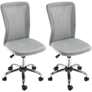 Vinsetto Lot 2 de chaises de bureau ergonomique hauteur réglable piète... pas cher