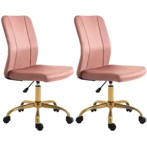 Vinsetto Lot de 2 chaises de bureau design contemporain fauteuil pivot... pas cher