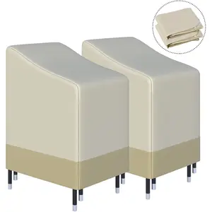 Outsunny Lot de 2 housses de protection chaises de Jardin empilables b... pas cher