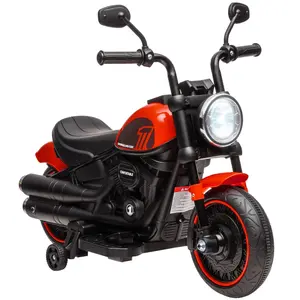 Comparateur de prix : HOMCOM Moto électrique enfant 6 V 3 Km-h effet lumineux roulettes amov...
