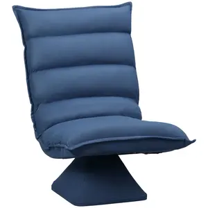 HOMCOM Fauteuil paresseux siège pivotant 360° dossier inclinable faute...