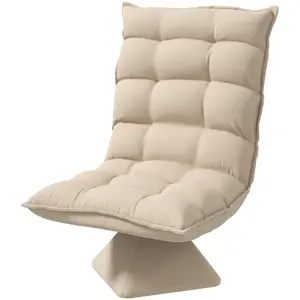 Comparateur de prix : HOMCOM - Fauteuil lounge - Tissu en velours microfibre - 62x70x95cm - Beige