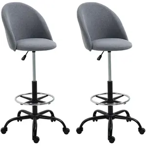 Vinsetto Lot de 2 chaises de bureau fauteuil de bureauassise haute rég... pas cher