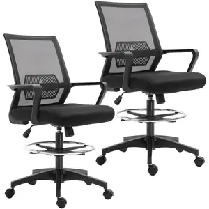 Vinsetto Lot de b2 fauteuils de bureau chaise de bureau assise haute r... pas cher