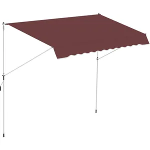 Comparateur de prix : Store banne Manuel rétractable - OUTSUNNY - 3m - Anti-UV - Bordeaux