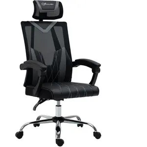 Vinsetto Fauteuil de bureau pivotante 360° avec appui-tête et support ... pas cher
