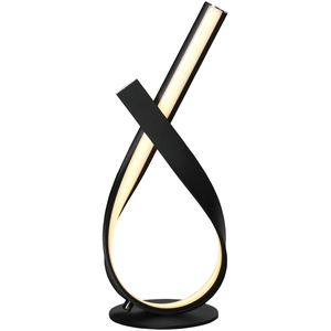 HOMCOM Lampe à poser design contempo 21x15x43cm Noir