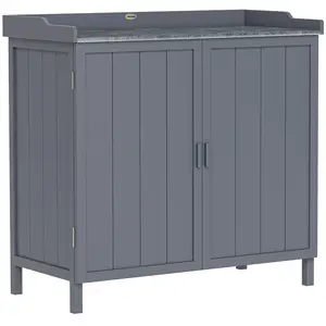 Outsunny Armoire de rangement de jardin sur pied, table de rempotage 2... pas cher
