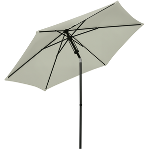 Comparateur de prix : Outsunny Parasol inclinable octogonal Ø 2,65 m gris clair