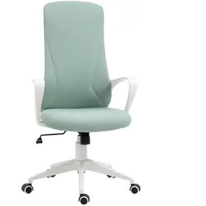VINSETTO Fauteuil de bureau manager ergonomique polyester vert d'eau pas cher