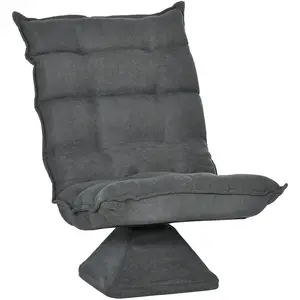 Comparateur de prix : HOMCOM - Fauteuil lounge - Tissu en velours microfibre - 62x70x95cm - Gris