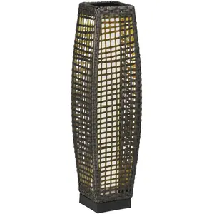 Comparateur de prix : Outsunny Lampadaire LED solaire de jardin style colonial dim. 21L x 21...