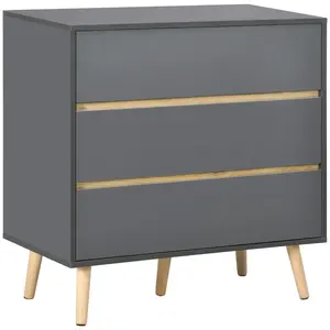 HOMCOM - Commode - Panneau de particules - 80x40x80cm - Gris foncé