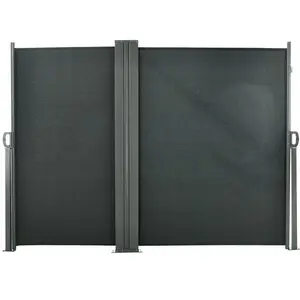 Comparateur de prix : Outsunny Double store latéral brise-vue paravent rétractable 6L x 1,60H m gris