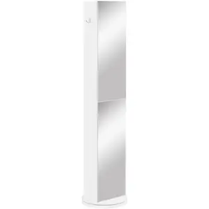 Comparateur de prix : KLEANKIN Meuble colonne de salle de bain pivotant 36 x 36 x 171 cm blanc