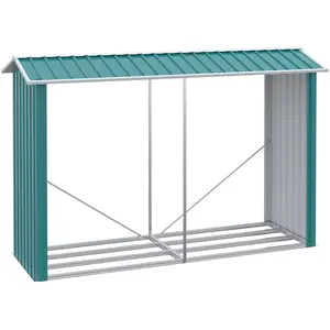 Outsunny Abri bûches de stockage pour bois de chauffage - 240L x 86l x...