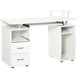 Comparateur de prix : HOMCOM Bureau informatique multimédia multi-rangements 120L x 55l x 85...