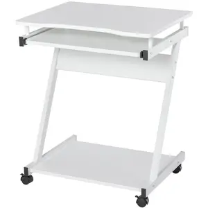 Comparateur de prix : HOMCOM Bureau informatique roulant - bureau mobile - table d'ordinateu...